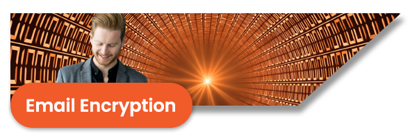 Person using email encryption
