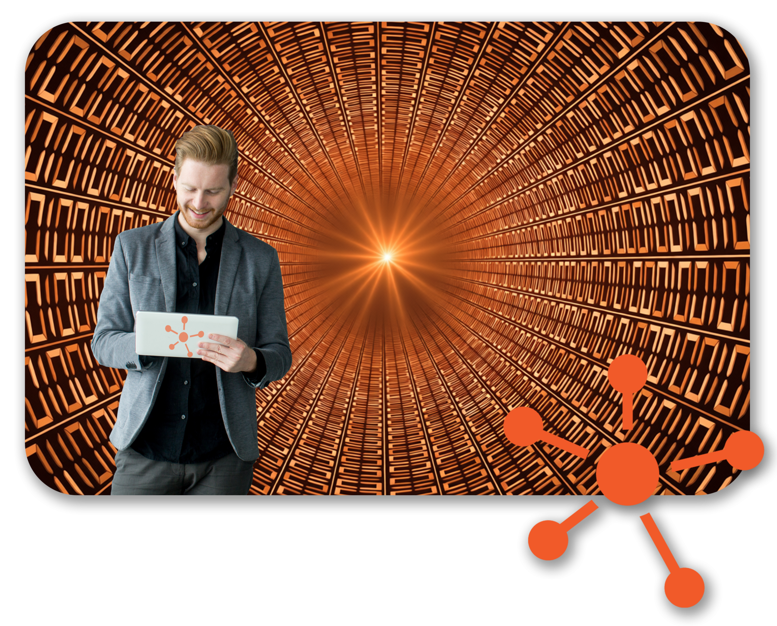 Man encrypting email